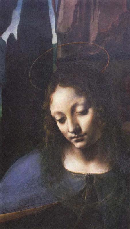 Leonardo  Da Vinci Detail of Madonna of the Rocks Sweden oil painting art